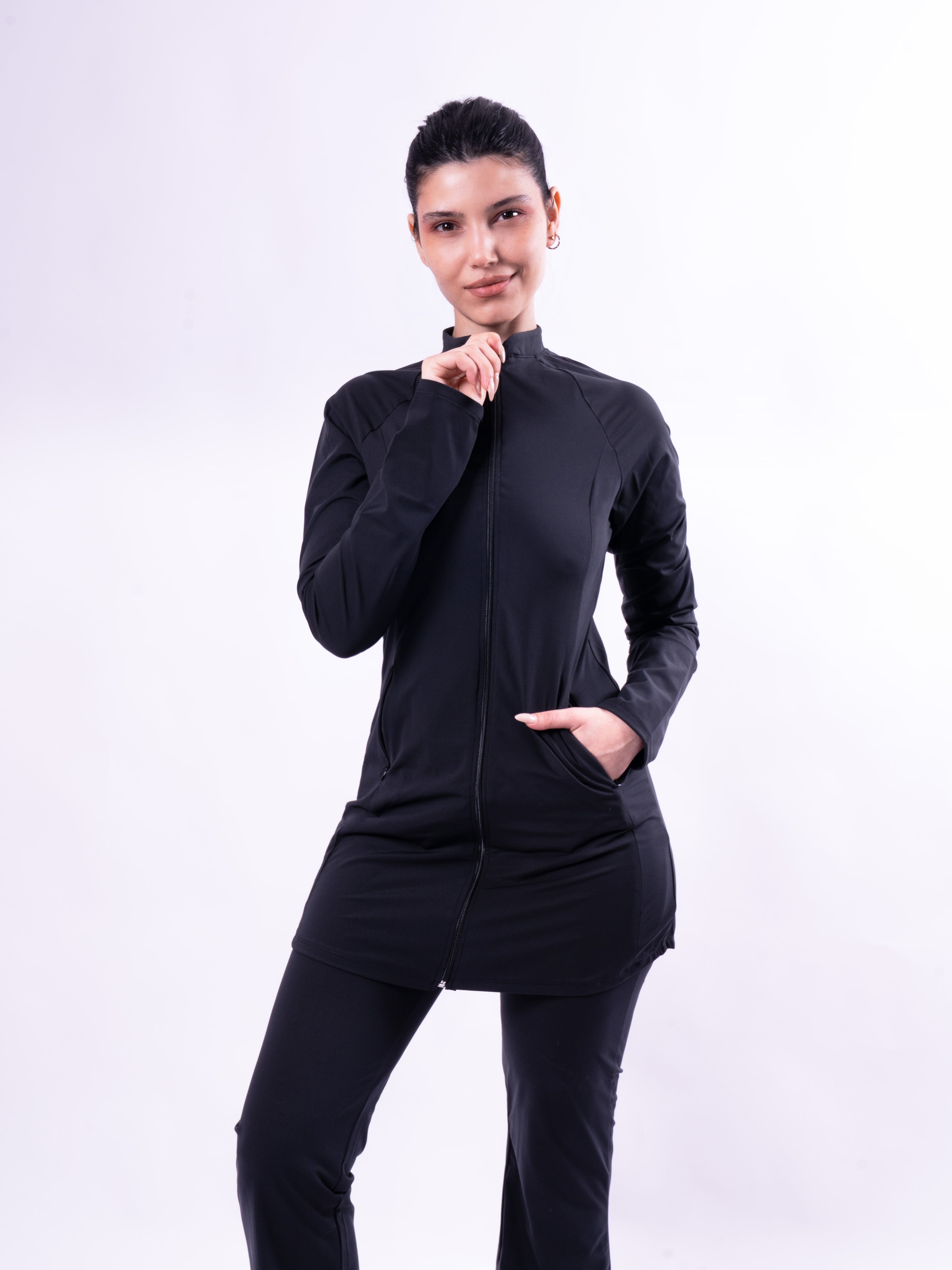 MANDARIN COLLAR JACKET HIJABI