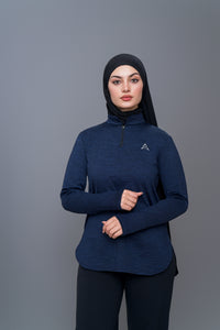 MANDARIN COLLAR PULLOVER