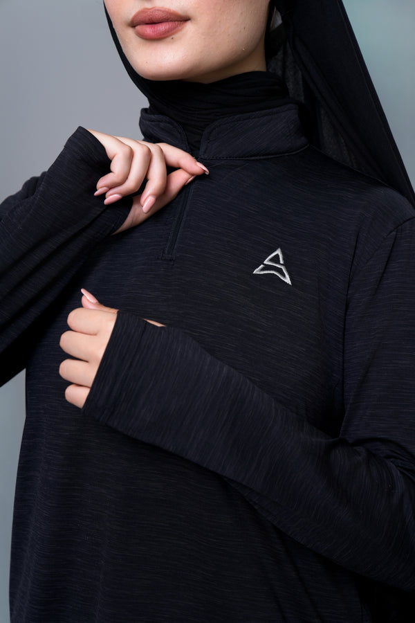MANDARIN COLLAR PULLOVER