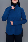 MANDARIN COLLAR PULLOVER